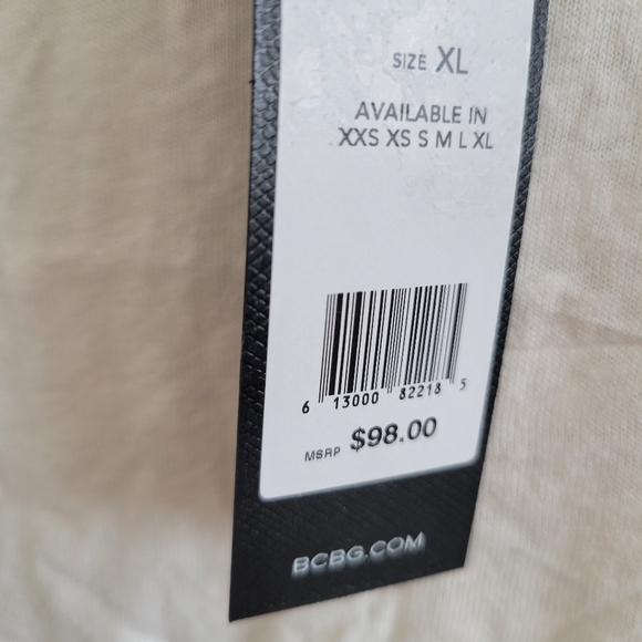 4/$15 SALE BCBGMAXAZRIA | Optic White Flutter Sleeve Tank Top Blouse NEW X-Large - Picture 6 of 8